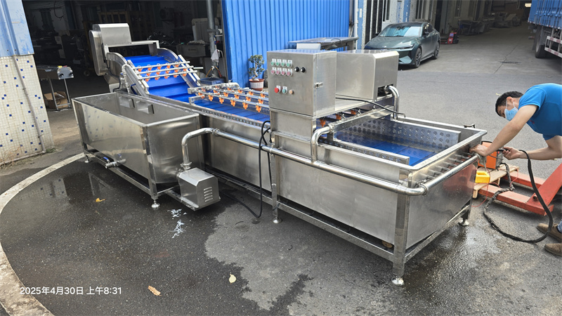 讓果蔬去農殘煥新機的大型水果清洗機，根莖葉菜類生產線通配 